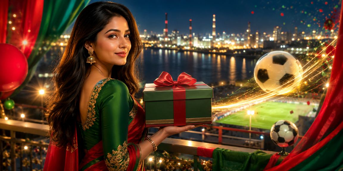 নারায়ণগঞ্জ ফুটবল বেটিং দৃশ্য লাল-সবুজ পটভূমিতে
